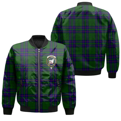 Clan Lockhart Tartan Men Bomber Jacket Crest And Plaid Basic Style