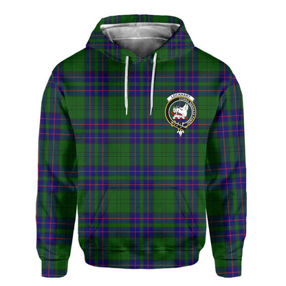 Clan Lockhart Tartan Men Hoodie Crest And Plaid Basic Style