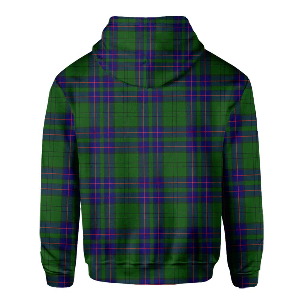 Clan Lockhart Tartan Men Hoodie Crest And Plaid Basic Style