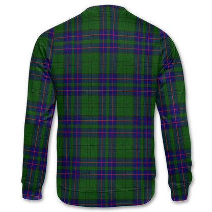 Clan Lockhart Tartan Men Sweatshirt Crest And Plaid Basic Style