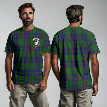 Clan Lockhart Tartan Men T Shirt Crest And Plaid Basic Style