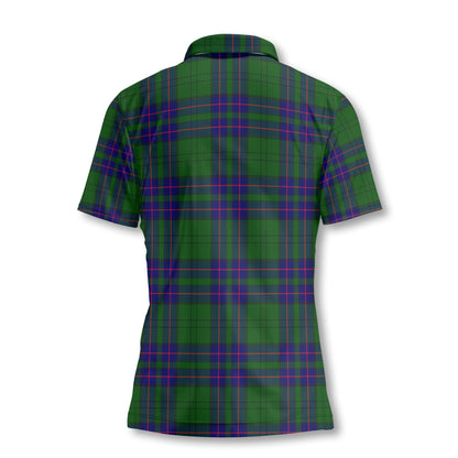 Clan Lockhart Tartan Women Polo Shirt Crest And Plaid Basic Style