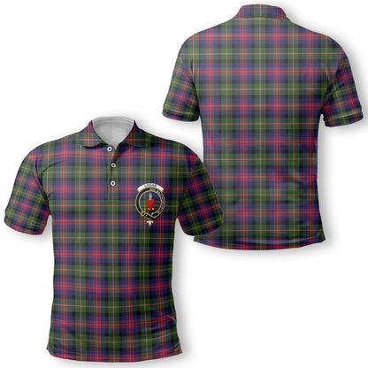 Clan Logan Tartan Golf Men Polo Shirt Crest And Plaid Basic Style