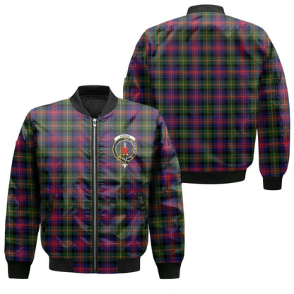 Clan Logan Tartan Men Bomber Jacket Crest And Plaid Basic Style