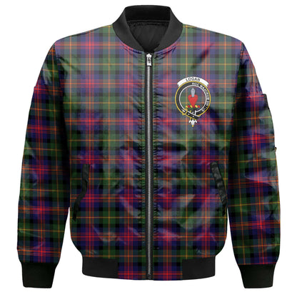 Clan Logan Tartan Men Bomber Jacket Crest And Plaid Basic Style