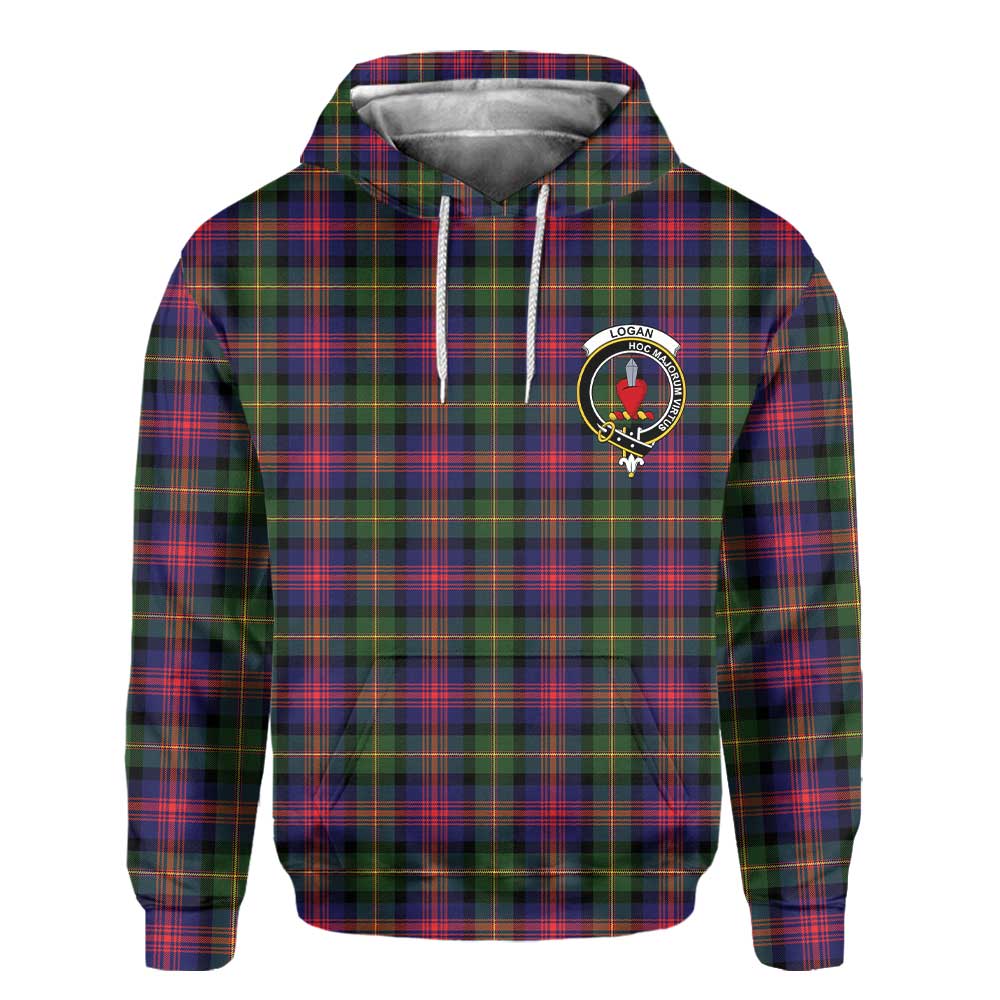 Clan Logan Tartan Men Hoodie Crest And Plaid Basic Style