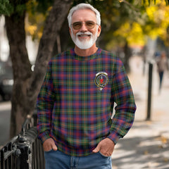 Clan Logan Tartan Men Sweatshirt Crest And Plaid Basic Style