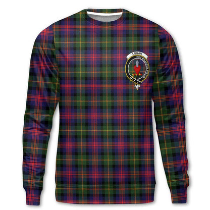 Clan Logan Tartan Men Sweatshirt Crest And Plaid Basic Style