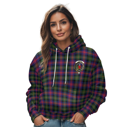 Clan Logan Tartan Women Hoodie Crest And Plaid Basic Style