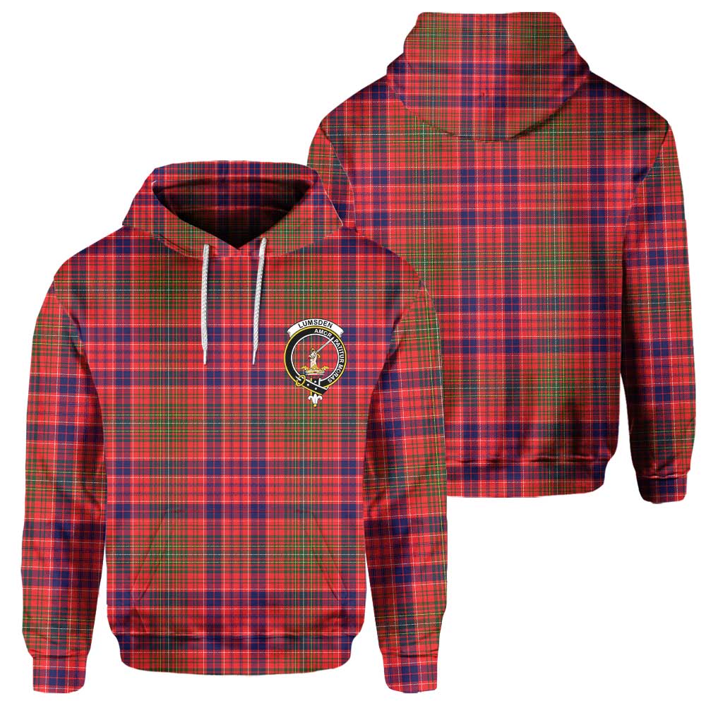 Clan Lumsden Tartan Men Hoodie Crest And Plaid Basic Style