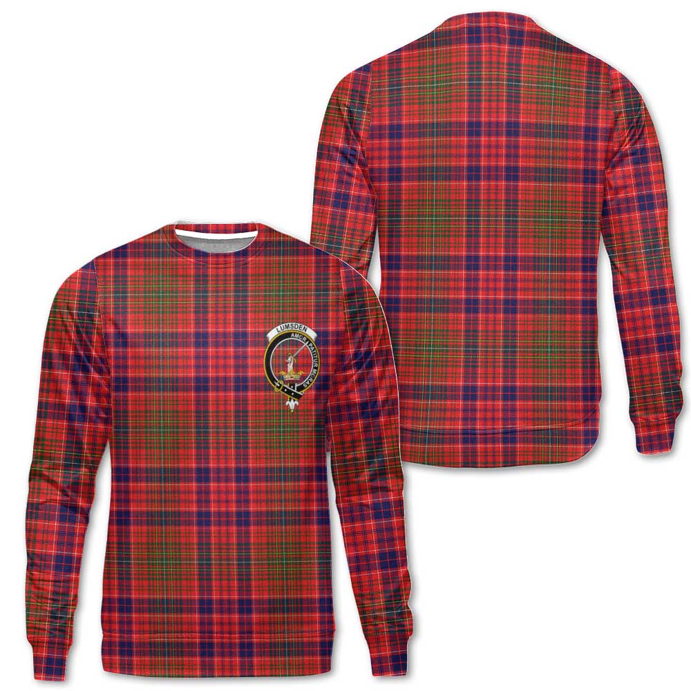 Clan Lumsden Tartan Men Sweatshirt Crest And Plaid Basic Style