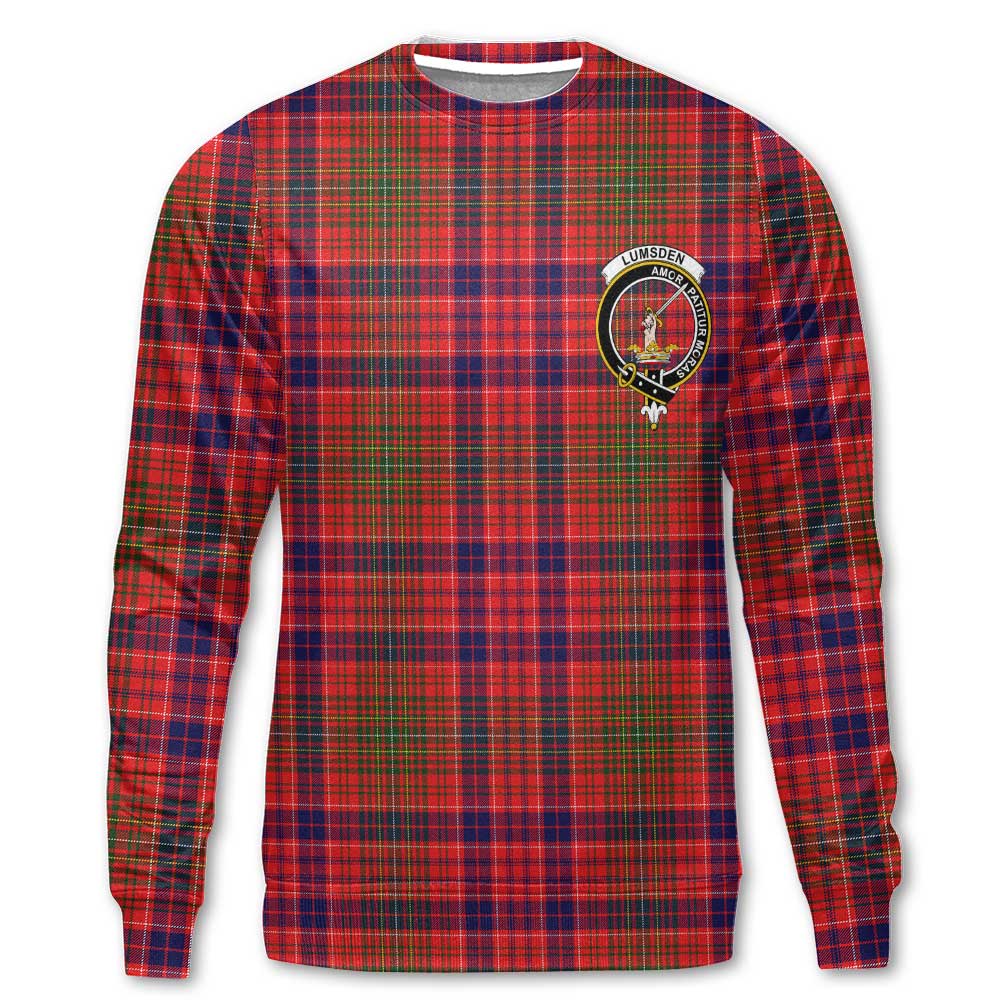 Clan Lumsden Tartan Men Sweatshirt Crest And Plaid Basic Style