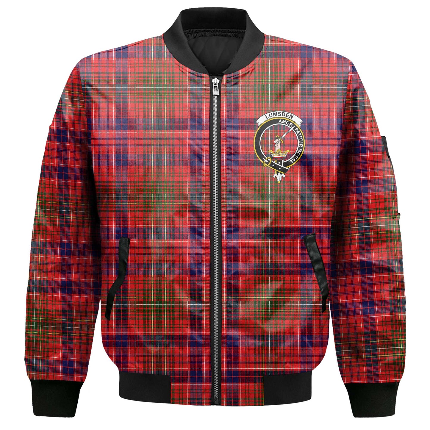 Clan Lumsden Tartan Women Bomber Jacket Crest And Plaid Basic Style