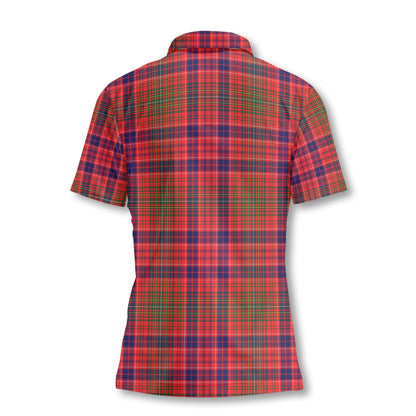 Clan Lumsden Tartan Women Polo Shirt Crest And Plaid Basic Style