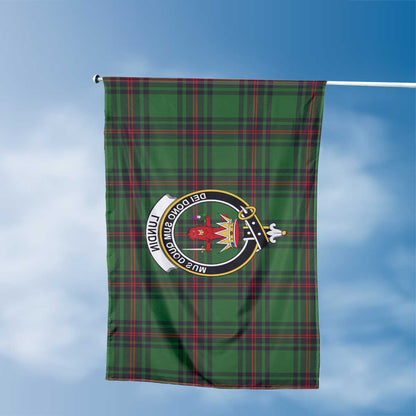 Clan Lundin Tartan Flag Crest And Plaid Basic Style