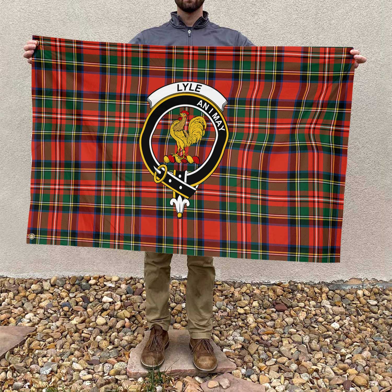 Clan Lyle Tartan Flag 1 Crest And Plaid Basic Style Tartan House Flag Crest And Plaid Basic Style