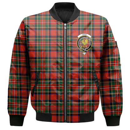 Clan Lyle Tartan Men Bomber Jacket Crest And Plaid Basic Style