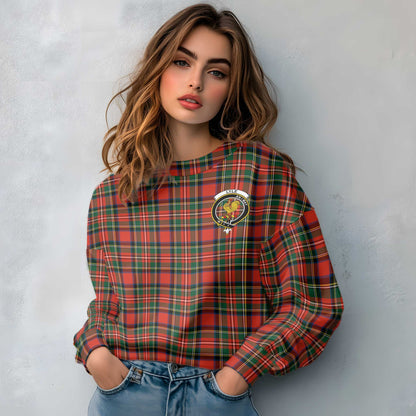 Clan Lyle Tartan Women Sweatshirt Crest And Plaid Basic Style