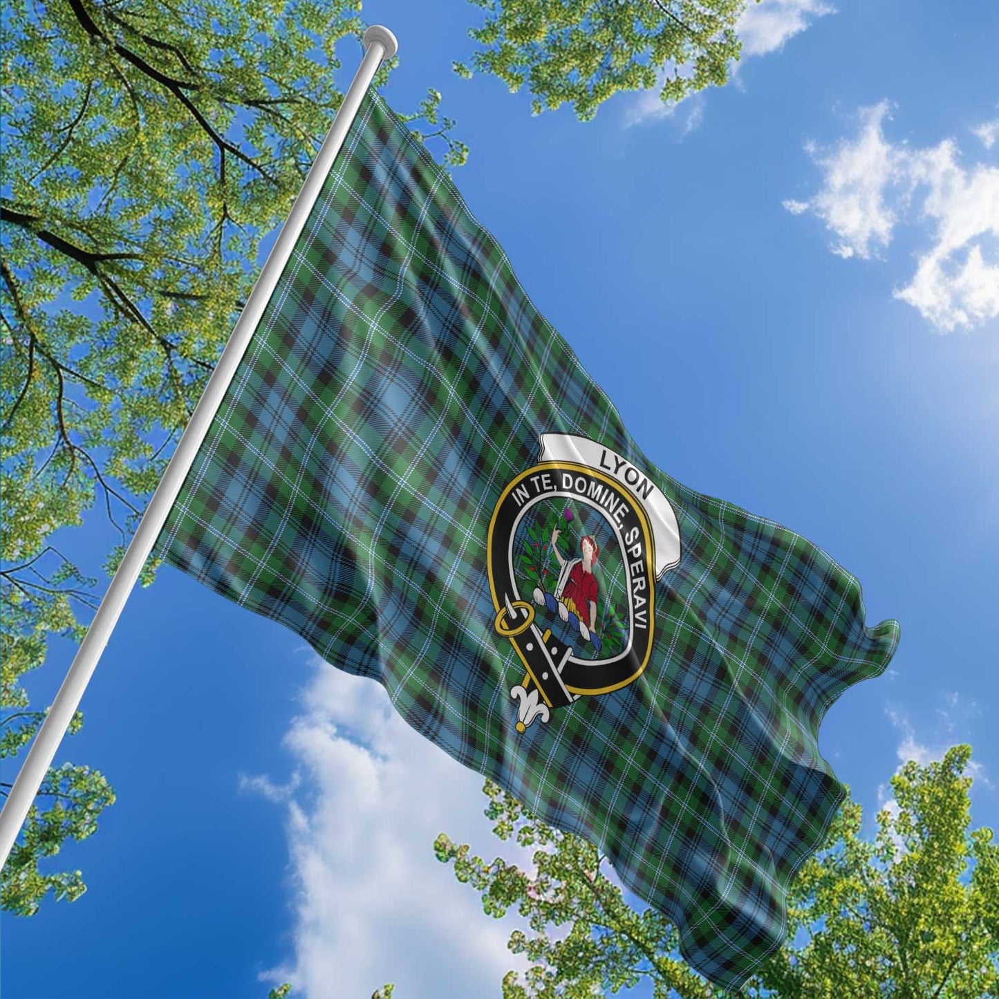 Clan Lyon Tartan Flag 1 Crest And Plaid Basic Style Tartan House Flag Crest And Plaid Basic Style