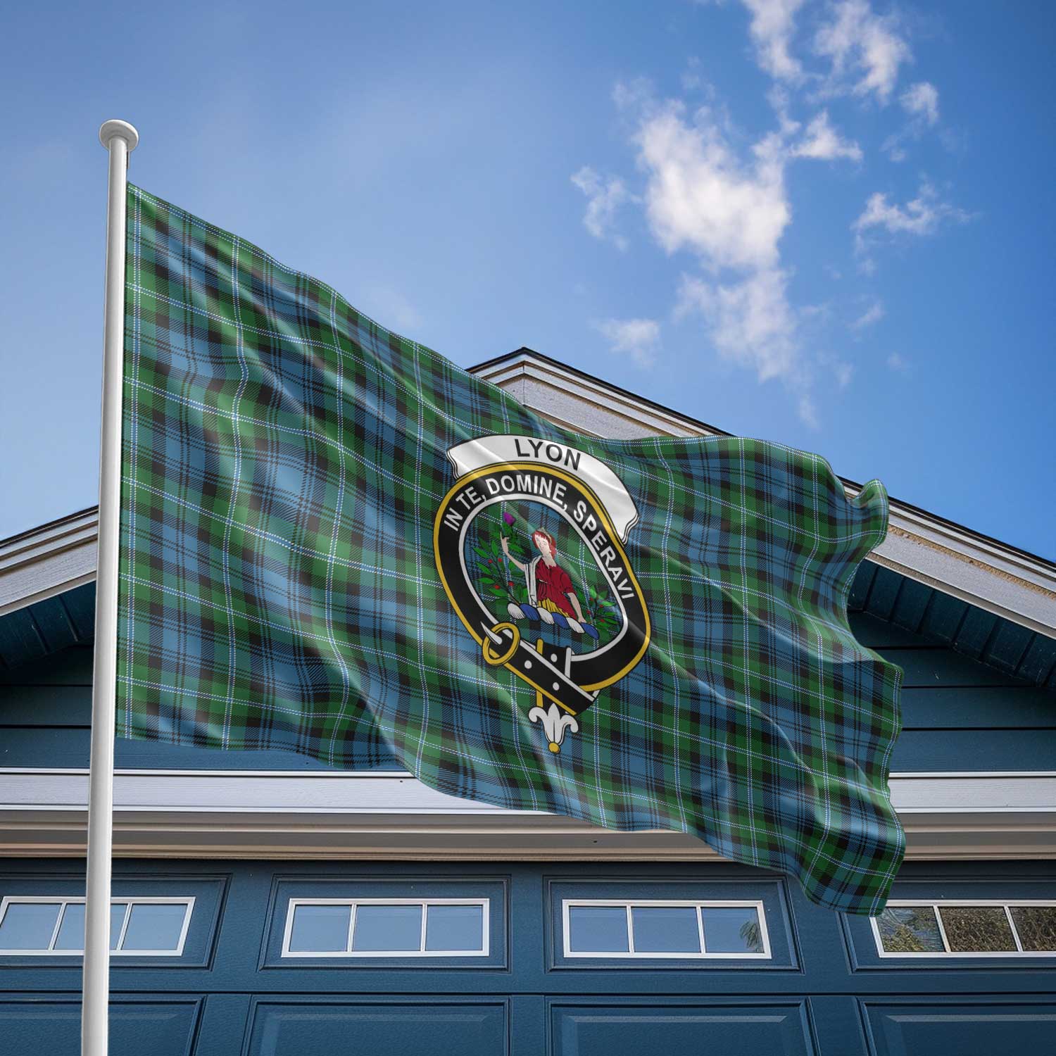 Clan Lyon Tartan Flag 1 Crest And Plaid Basic Style Tartan House Flag Crest And Plaid Basic Style