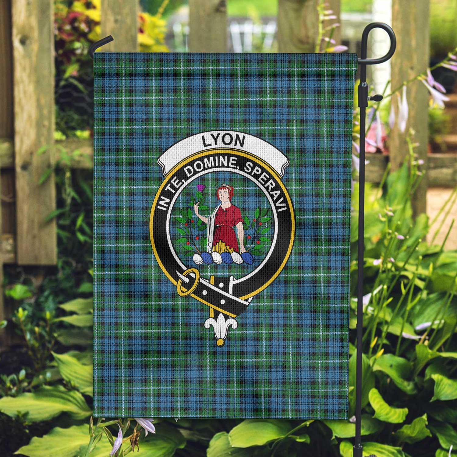 Clan Lyon Tartan Garden Flag Crest And Plaid Basic Style