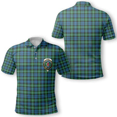 Clan Lyon Tartan Golf Men Polo Shirt Crest And Plaid Basic Style