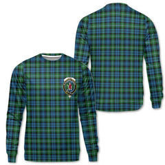 Clan Lyon Tartan Men Sweatshirt Crest And Plaid Basic Style