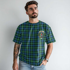 Clan Lyon Tartan Men T Shirt Crest And Plaid Basic Style