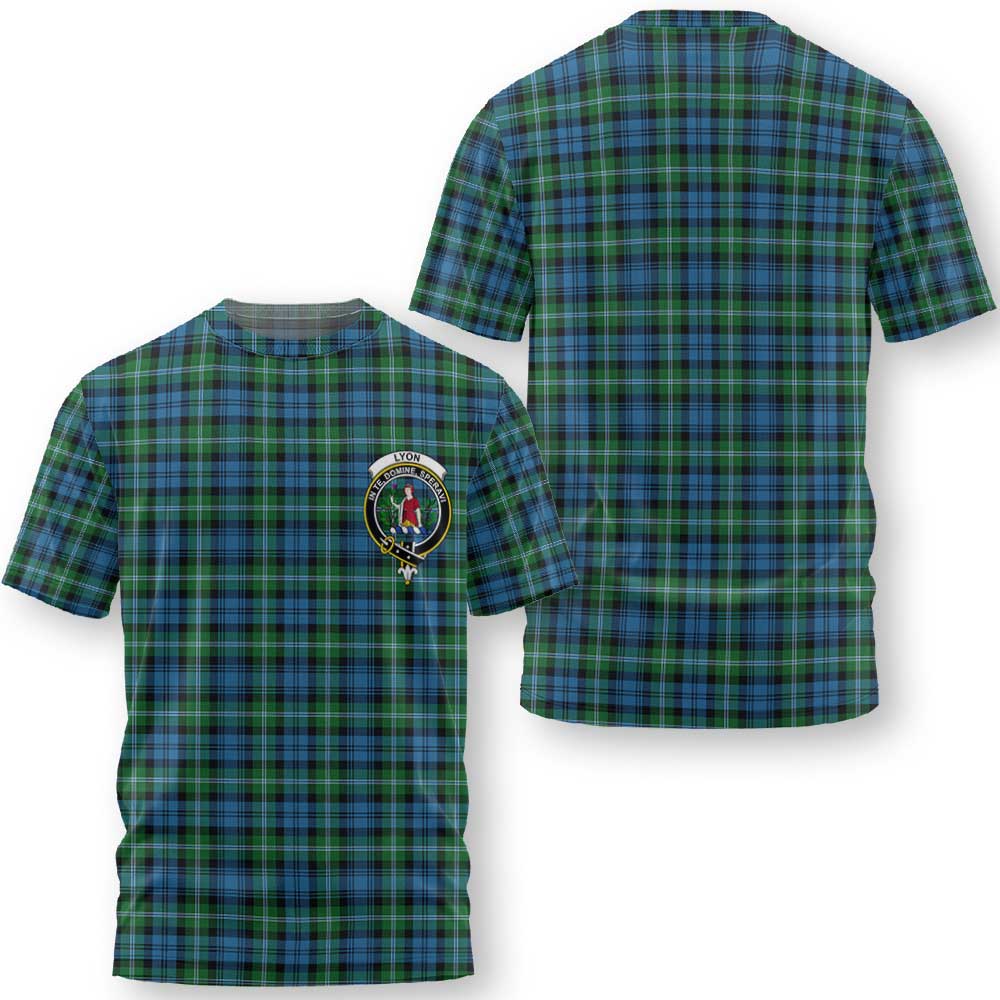 Clan Lyon Tartan Men T Shirt Crest And Plaid Basic Style