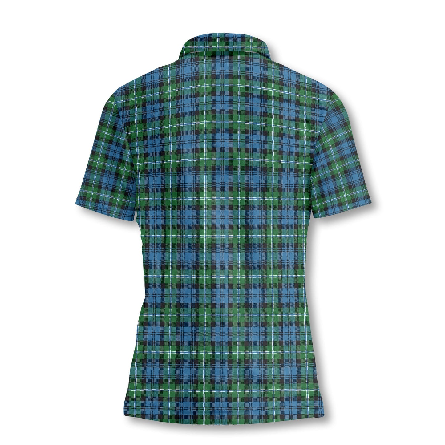 Clan Lyon Tartan Women Polo Shirt Crest And Plaid Basic Style