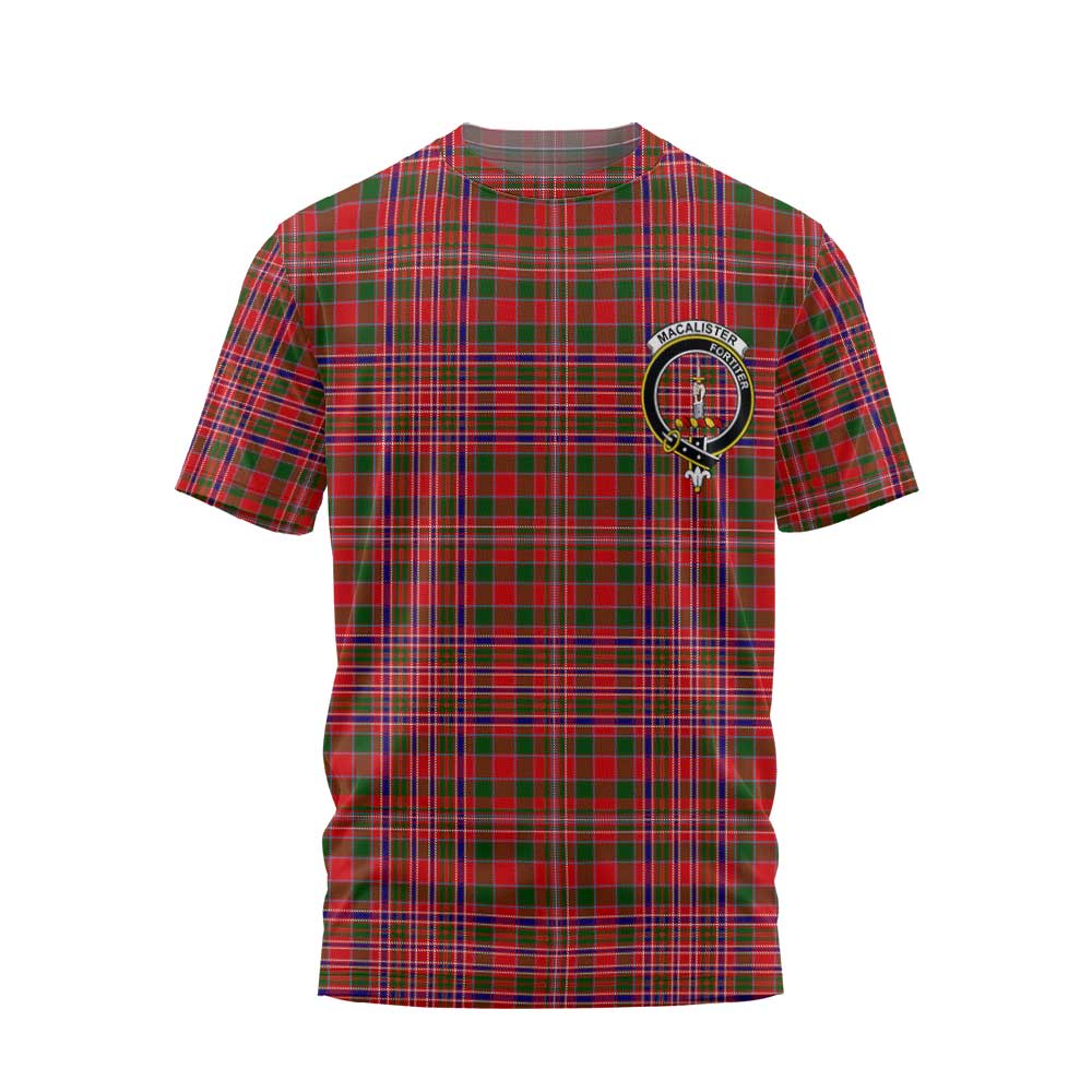 Clan Macalister Tartan Men T Shirt Crest And Plaid Basic Style