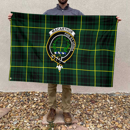 Clan Macarthur Tartan Flag 1 Crest And Plaid Basic Style Tartan House Flag Crest And Plaid Basic Style