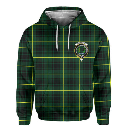 Clan Macarthur Tartan Men Hoodie Crest And Plaid Basic Style