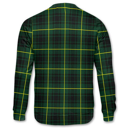 Clan Macarthur Tartan Men Sweatshirt Crest And Plaid Basic Style