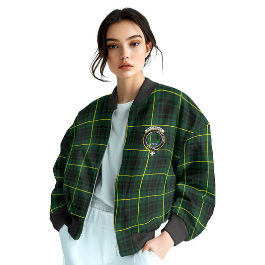 Clan Macarthur Tartan Women Bomber Jacket Crest And Plaid Basic Style