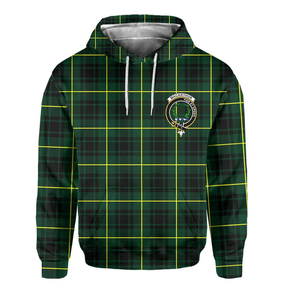 Clan Macarthur Tartan Women Hoodie Crest And Plaid Basic Style