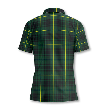 Clan Macarthur Tartan Women Polo Shirt Crest And Plaid Basic Style