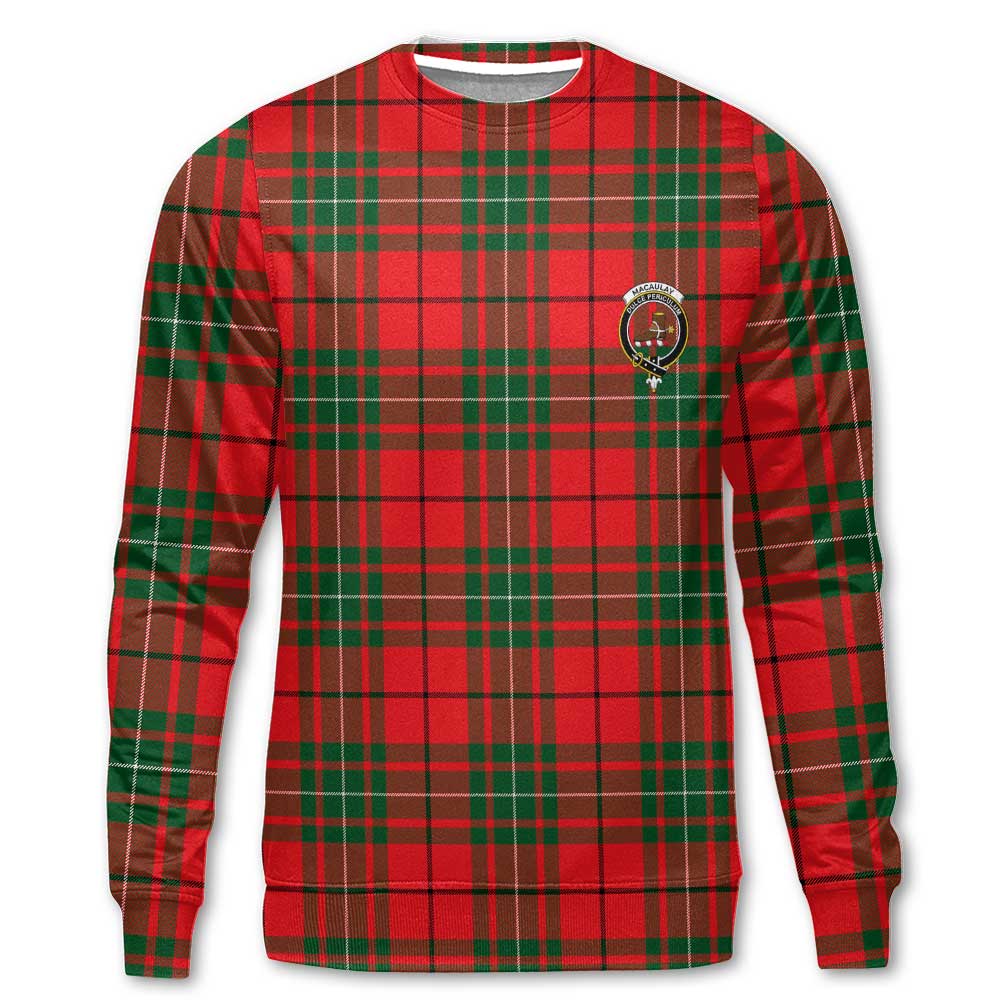 Clan Macaulay Tartan Men Sweatshirt Crest And Plaid Basic Style