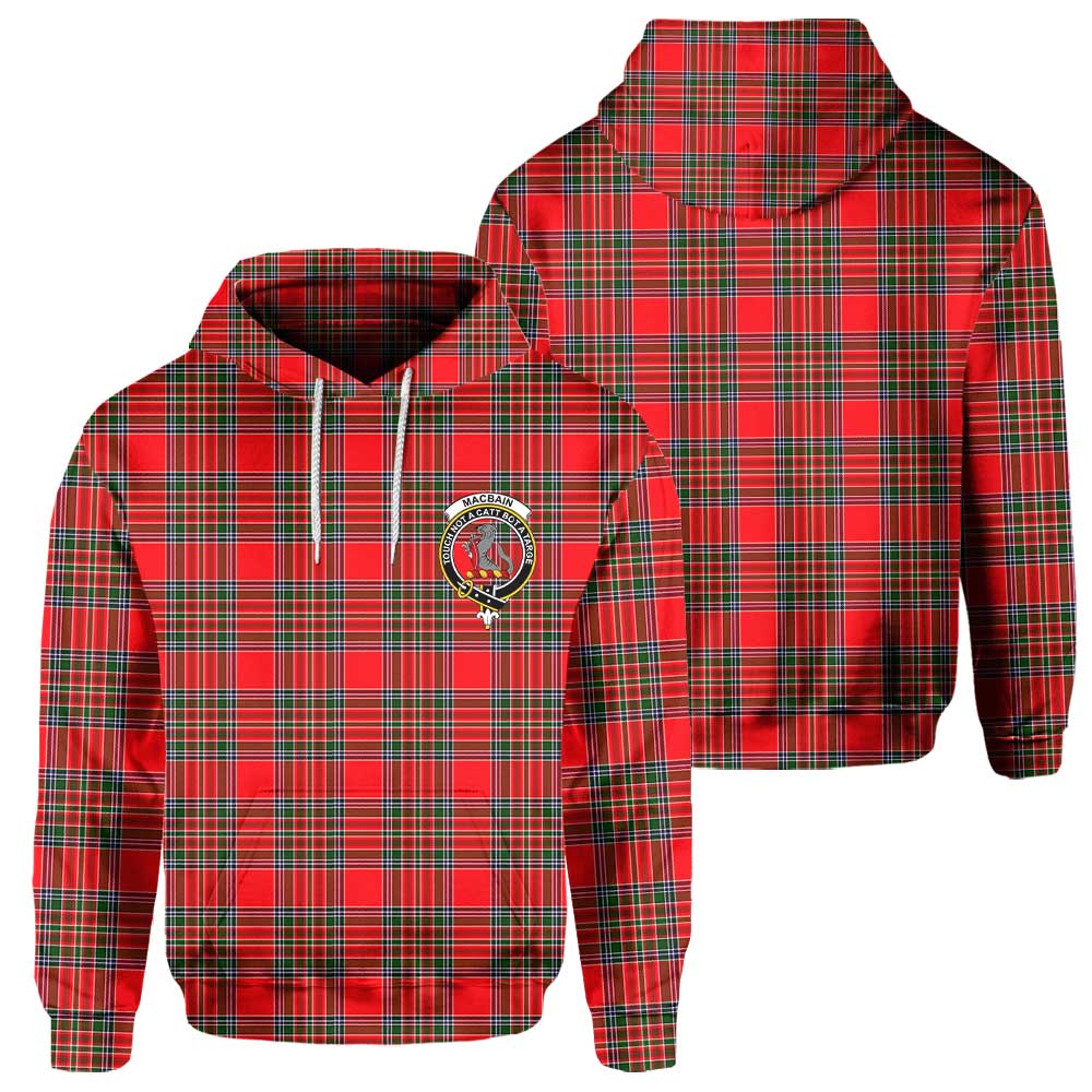 Clan Macbain Tartan Men Hoodie Crest And Plaid Basic Style