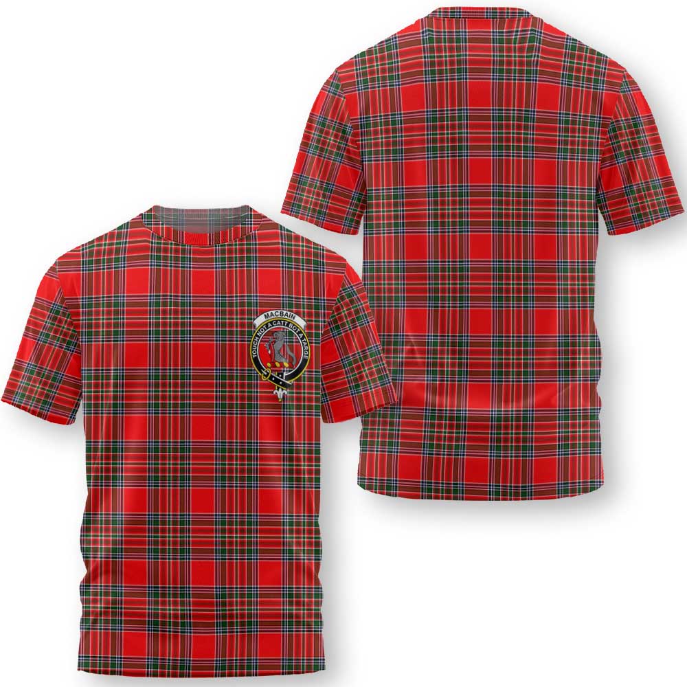 Clan Macbain Tartan Men T Shirt Crest And Plaid Basic Style