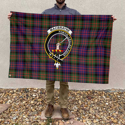 Clan Macbrayne Tartan Flag Crest And Plaid Basic Style