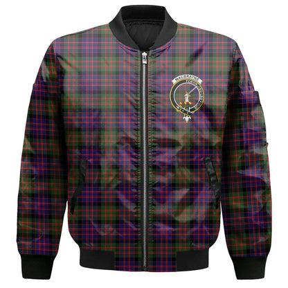 Clan Macbrayne Tartan Men Bomber Jacket Crest And Plaid Basic Style