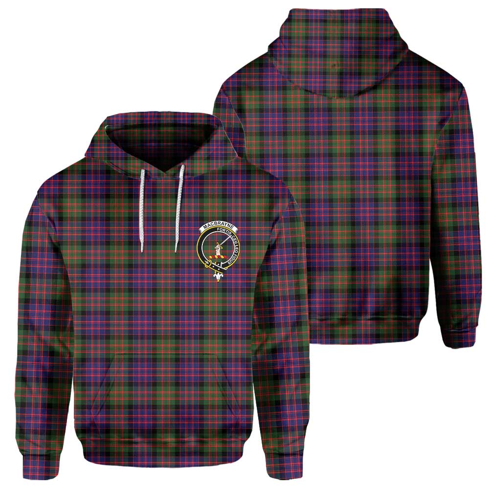 Clan Macbrayne Tartan Men Hoodie Crest And Plaid Basic Style