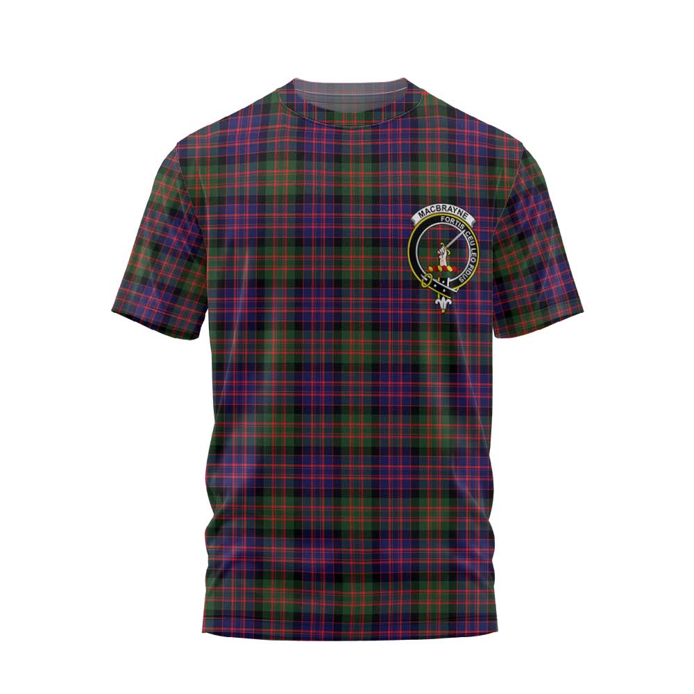 Clan Macbrayne Tartan Men T Shirt Crest And Plaid Basic Style