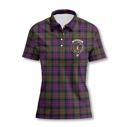 Clan Macbrayne Tartan Women Polo Shirt Crest And Plaid Basic Style