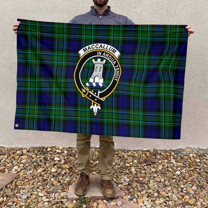 Clan Maccallum Tartan Flag Crest And Plaid Basic Style