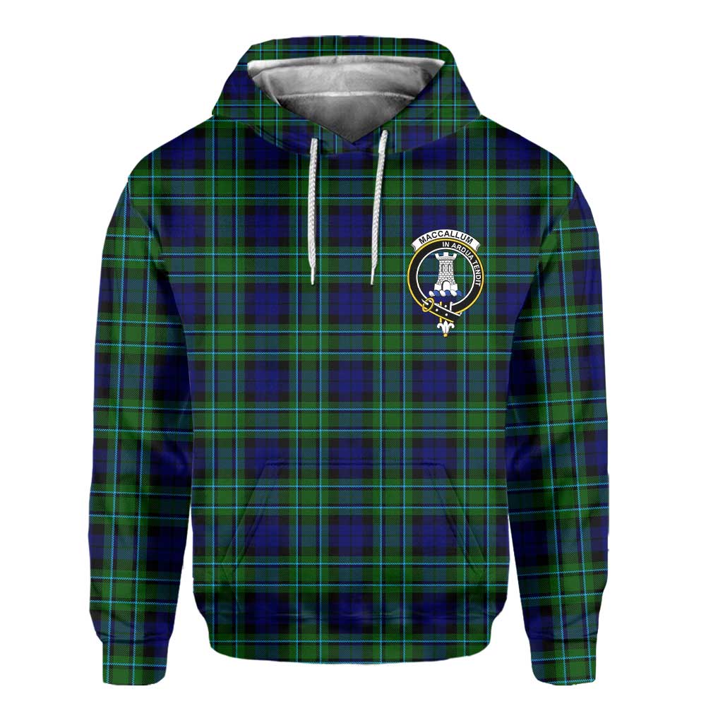 Clan Maccallum Tartan Men Hoodie Crest And Plaid Basic Style