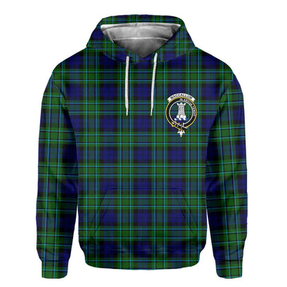 Clan Maccallum Tartan Men Hoodie Crest And Plaid Basic Style