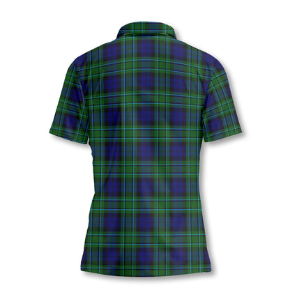 Clan Maccallum Tartan Women Polo Shirt Crest And Plaid Basic Style