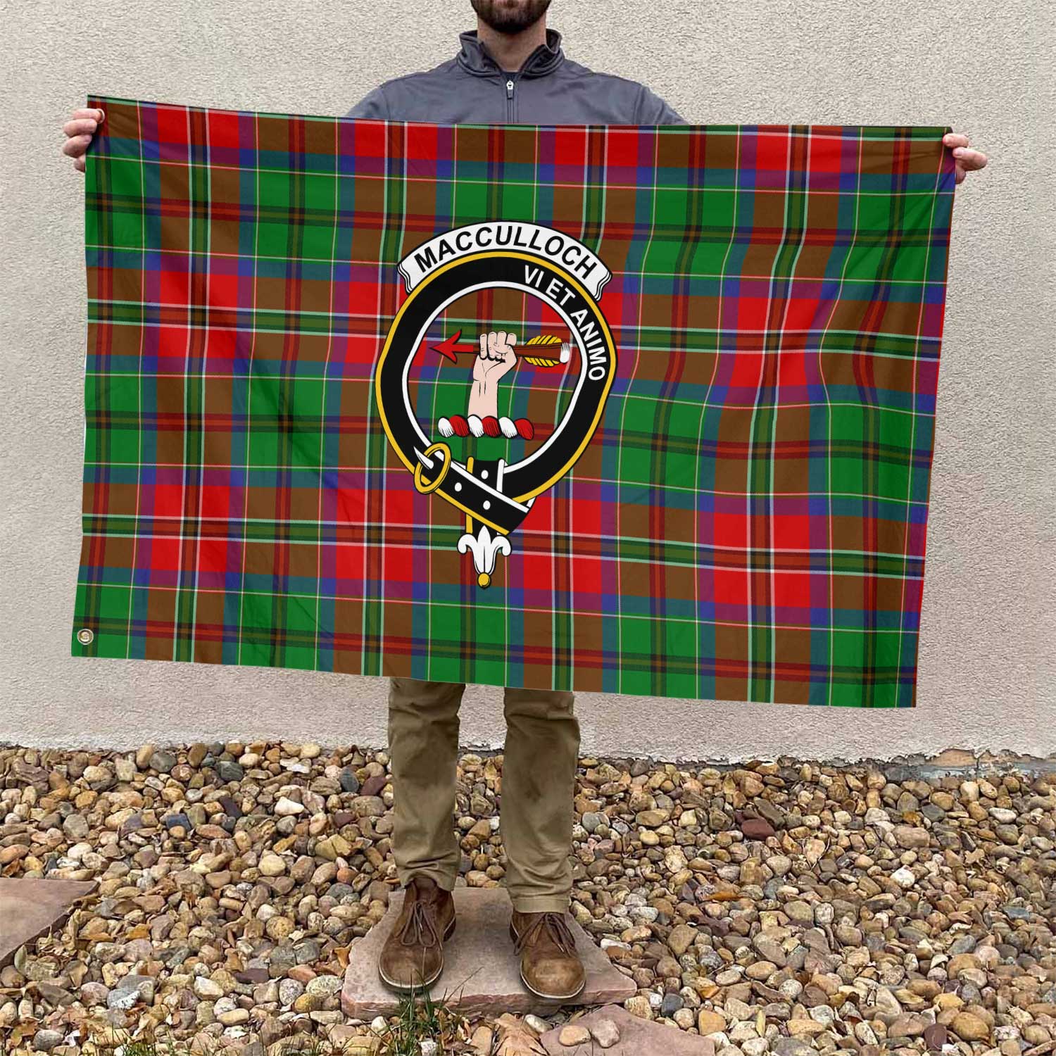 Clan Macculloch Mcculloch Tartan Flag Crest And Plaid Basic Style